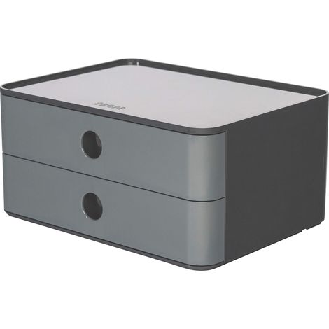 HAN 1120-19 - SMART-BOX ALLISON, cassettiera impilabile con 2 cassetti, colore: granite grey (1/5)