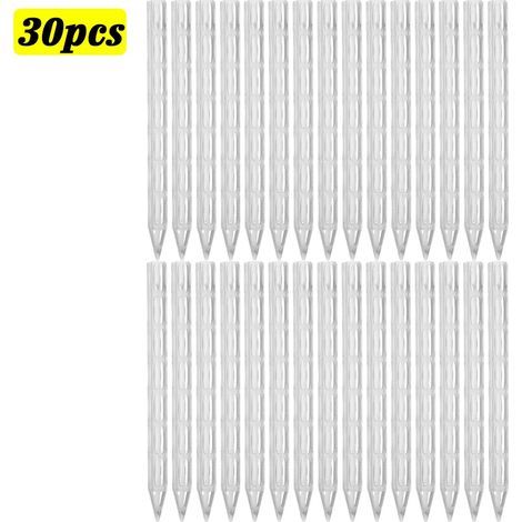 (30 pièces - (20 cm) Tubes de circulation d'air transparents en plastique pour le drainage des plantes, tubes de ventilation des racines pour le jardinage et le terreau) (1/4)