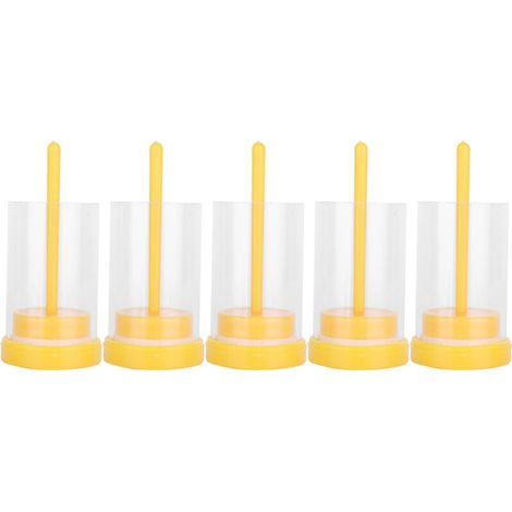royaluxe -Bouteille de marquage reine des abeilles, 5 pièces, Cage de capture, Tube en plastique léger, accessoire pour l'apiculture (1/5)