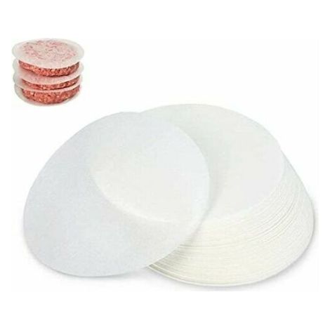 500 feuilles de papier antiadhésif, diamètre 12,5 cm, pour steak effiloché, poêle à hamburger (1/5)
