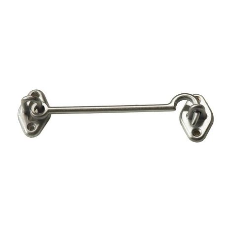 FERMAPERSIANE A GANCIO - OTTONE CROMO SATINATO + PIASTRINA MM 120- 10 pezzi
