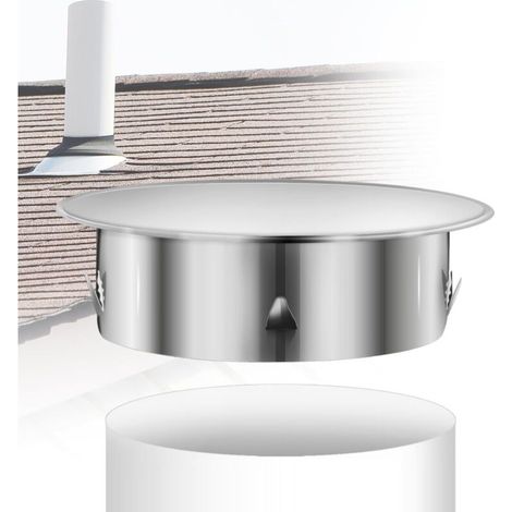 Bouchon de cheminée perforé 100 mm en acier inoxydable pour tuyau de poêle Diamètre 98 mm Profondeur 42 mm (1/5)