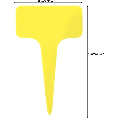 Étiquettes Plantes T PVC 50 Pièces 6x10 cm Jaune Indicateurs Jardin (1/5)