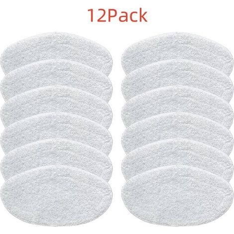 Lot de 12 chiffons de remplacement pour balai vapeur, fibres ultrafines, 30 x 19 cm, pour nettoyage à la vapeur (1/5)