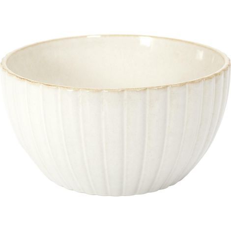 Bol en céramique de 23,5 cm, beige, en forme de coquillage (1/5)