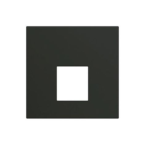 Enjoliveur prise RJ45 sans porte étiquette Hager Gallery Noir