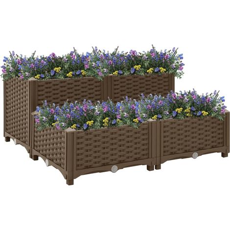 vidaXL Raised Bed 80x80x38 cm Polypropylene