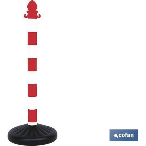 Palo E Base Per Catena (Rosso/Bianco) 1m