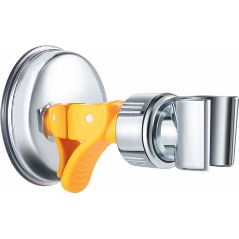 Adjustable Shower Head Holder Removable Suction Cup Shower Head Bracket No Drill Shower Head Bracket with Chrome Polished for Bathroom (1/5)
