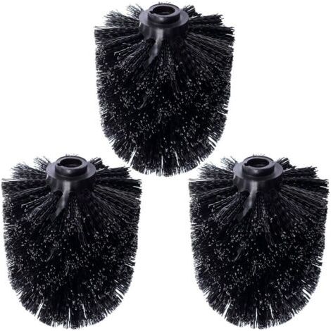 3-Pack WC Remplacement tête de Brosse Brosse Noire Remplacement Brosse Noire Remplacement tête de Brosse Noire Remplacement Individuel Brosse Noire Brosse WC Remplacement Brosse WC (1/5)