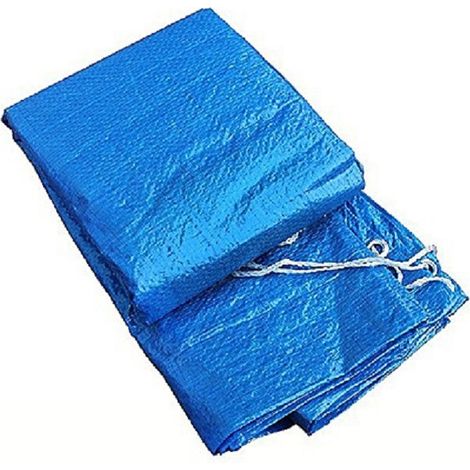 183 cm de Diamètre Bâches/Couverture de Protection avec Attaches en Corde,Bâche Durable Antipoussière Coupe-Vent pour Piscines Hors Sol Rondes