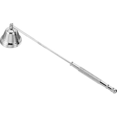 Kerzenlöscher, Kerzenlöscher mit langem Griff, Dochtlöscher, glockenförmiges Design, zum Löschen von Flammen, Geschenkidee für die Wohnung – silberfarben (1/5)