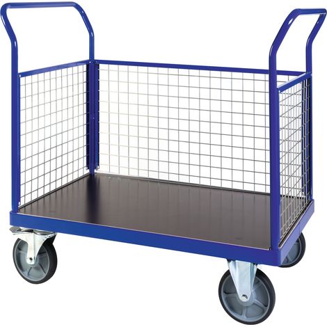 Bako Logistiksysteme Plattformwagen F600 mit 3 Gitterwänden ohne Bordkante 850x500mm (1/2)