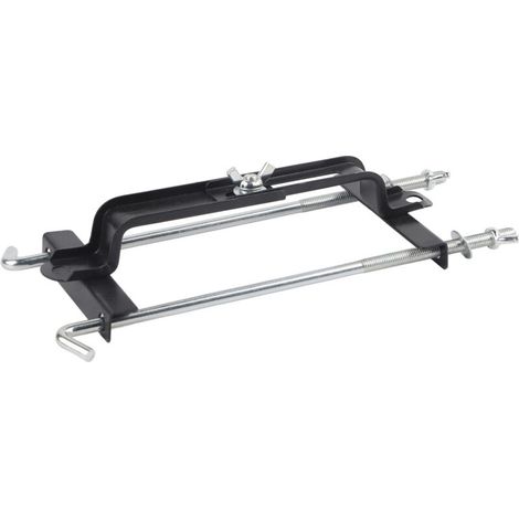 Soporte de batería ajustable para SUV: barra transversal de acero galvanizado, altura ajustable, se suministra con fijaciones.