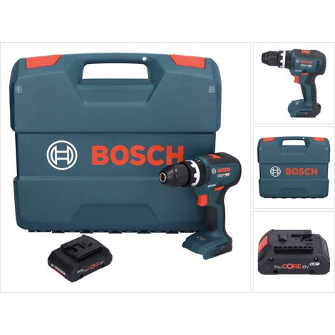 Bosch GSB 18V-55 Trapano a percussione professionale a batteria 18 V 55 Nm senza spazzole + 1x batteria ricaricabile ProCORE 4,0 Ah + valigetta - senza caricabatterie