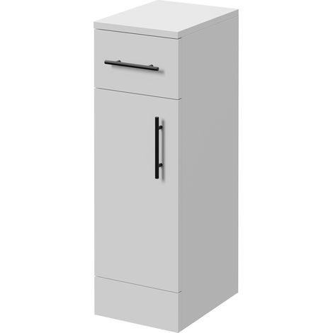 Alexander James Gloss White 250mm x 330mm Storage Unit - 250mm - Matt Black 96mm Bar Handle