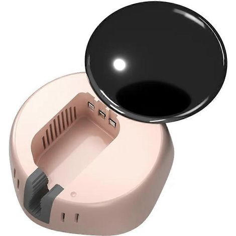 Mini stérilisateur de brosses à dents portable rechargeable UVC, boîte rose (1/5)