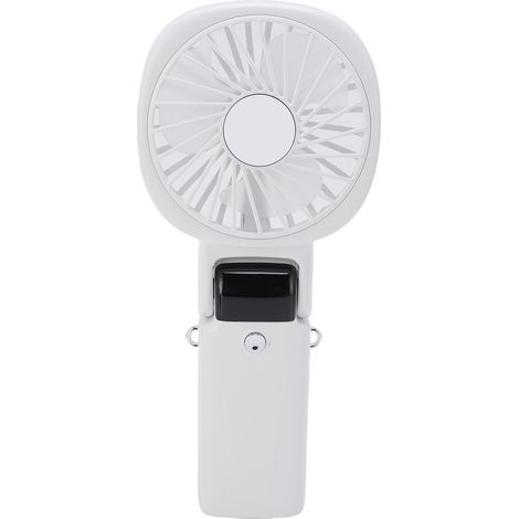 Ventilateur portable avec batterie externe, silencieux, à suspendre, USB, idéal pour les voyages et l'extérieur (blanc). (1/5)