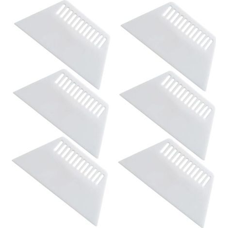 Grattoir Lissage Revêtement Mural Voiture Outil Bordures Fenêtre Autocollant Papier Peint Blanc 6 Pièces (1/4)