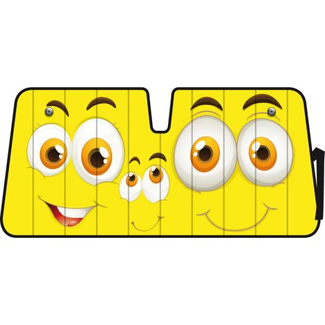 Scudo termico per parabrezza - 68x147 cm - Smiles (1/3)