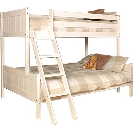 Wooden Triple Bunk Bed in White