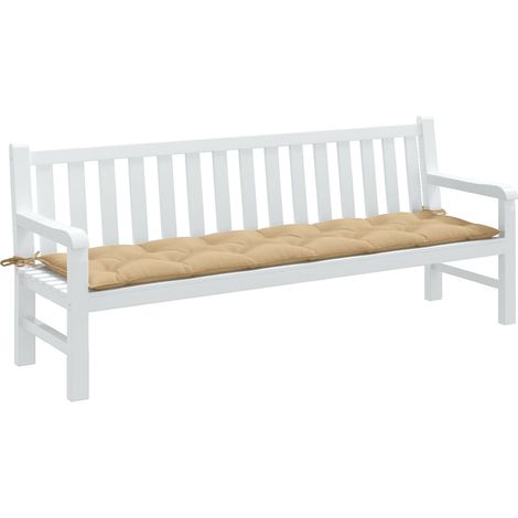 vidaXL Cuscino per Panca da Giardino Beige Mélange 200x50x7 cm Tessuto (1/5)