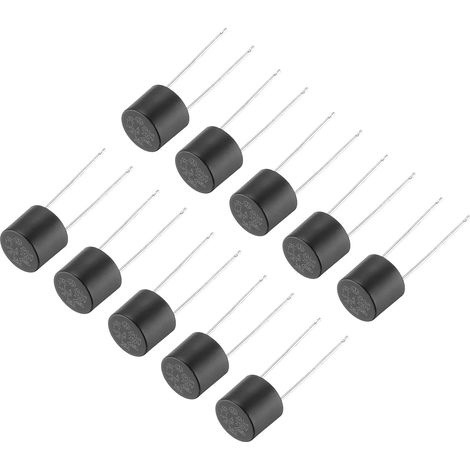 10pcs Micro Slow Blowing Cylindrical DIP Mounted Fuse for Repair Electronic Parts PCB LCD 1A 250V Black (1/5)
