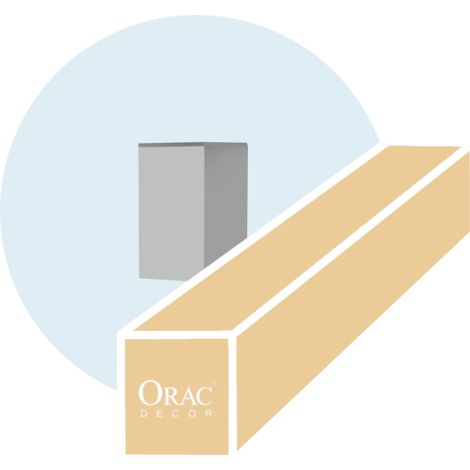 Orac – Set de 2 sabots de porte D330LR – Dimensions L12,6 x H4,1 x L16cm – Pour encadrement de porte – Peinturable pour finition personnalisée (1/9)