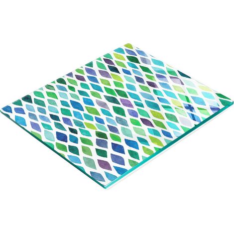 Tabla de cocina multifuncional decorativa de vidrio templado con diseño de 60x52 cm. (1/5)
