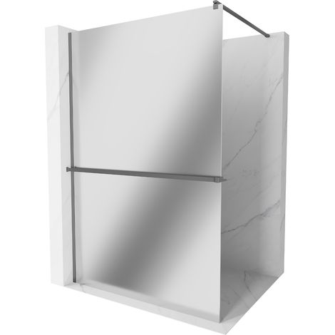 Mexen Kioto+ Duschwand mit Ablage Walk-in 70 x 200 cm, Spiegel, Gun Metal - 800-070-121-95-50 (1/5)