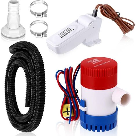 Pompe Immergee Electrique Marine 12V 1100 GPH Avec Interrupteur A Flotteur Automatique Construction Resistante A La Corrosion (1/4)