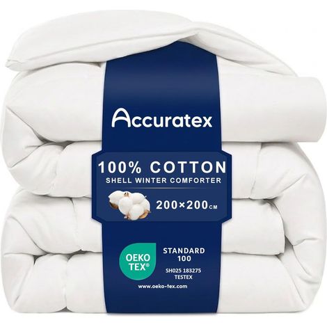 Couette d’Hiver 450 g/m², enveloppe 100% Coton, 200×200 cm (1/5)