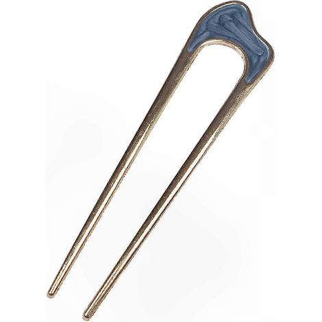 Goldene, U-förmige Haarnadeln, Brauthaarschmuck mit Anhänger, antiker Kopfschmuck für Damen (1/5)