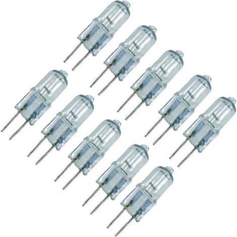 Confezione da 10 lampadine alogene G4, 6V, 20W, trasparenti. (1/5)