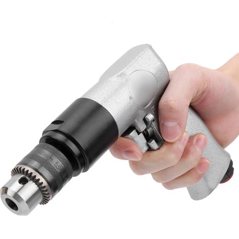 Perceuse pneumatique argentée à angle droit 3/8 po, outil de perçage pneumatique super puissant OW-Z02 G1/4 po (1/5)