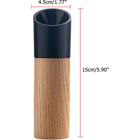 Salz- und Pfeffermühle aus Holz, handbetrieben, mit Keramikmahlwerk und Kordelzug, Küchenmahlwerkzeug (1/5)