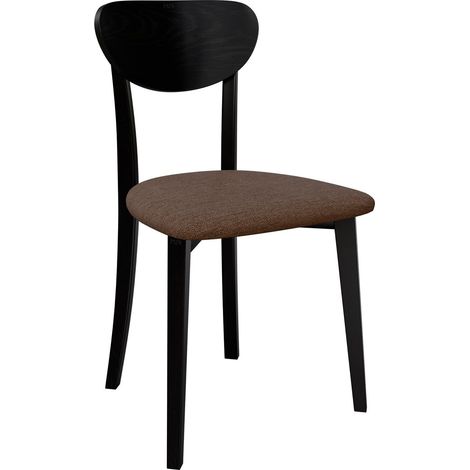Chaise Victorville 381, Noir, 86x47x48cm, Tissu, En bois, Bois (1/5)