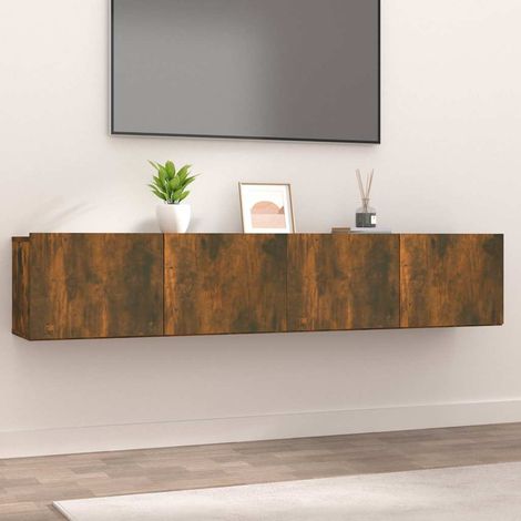 vidaXL Muebles de TV 2 uds madera ingeniería color roble 80x30x30 cm (1/5)