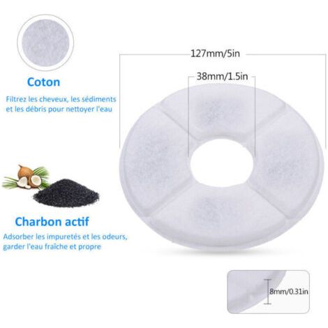 QORVA-Filtre pour fontaines automatiques pour chats, 12 pièces