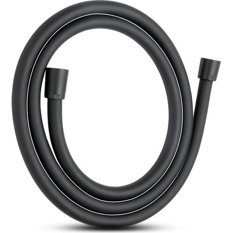 Flexible de Douche 1.2m, Tuyau Douche en PVC, Anti-Torsion, Noir (1/5)