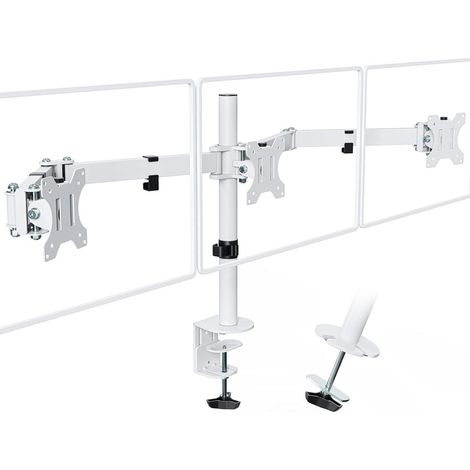 Monitor Tischhalterung 3er 13 27 7kg neigbar schwenkbar weiß (1/5)