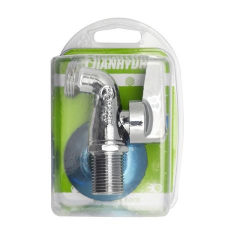 RUBINETTO LAVATRICE CROMATO A SFERA CON ROSONE BLISTER- 1/2 x 3/4 PN 10- FAIDF- pezzi 1