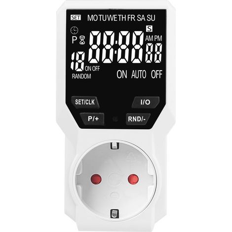 Timer Journalier,Puissance Maximale 16A/3680W,Prise Minuteur avec Protection Contre Les Contacts Accidentels,Minuterie Prise Numérique (1/5)