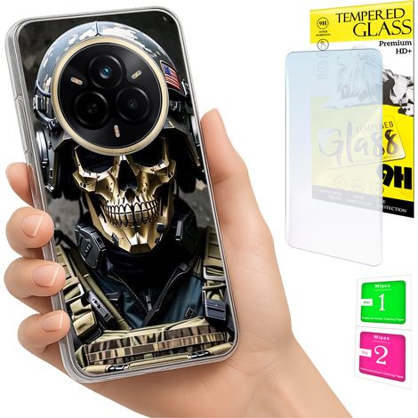 Funda para Realme 14 Pro 5G con cubierta trasera para fotos y cristal 9H. (1/5)