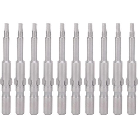 10 Stück magnetische Schraubendreherbits aus S2-Legierungsstahl, gehärtet, Sechskant-Innensechskant-Hardwareteile