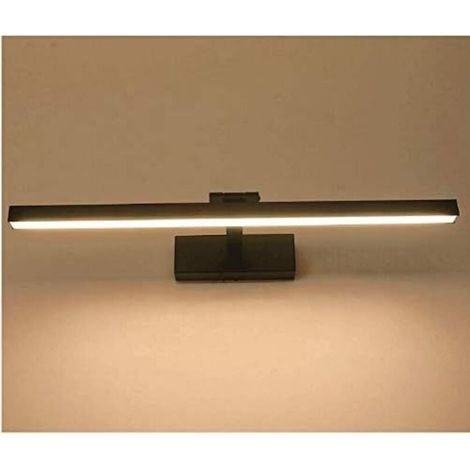 Lampe pour Miroir de Salle de Bain LED 9W/40cm - Applique Réglable Angle - AC85-265V - (Noir/Blanc Chaud) (1/4)