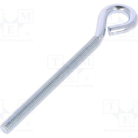 10 crochets L. total : 140 mm HO.8140 Vis à tête ronde L. Filetage : 100 mm Zinc