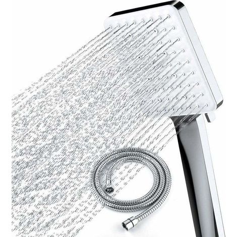 Pommeau de douche haute pression avec tuyau de 1,5 m, 6 modes de pulvérisation (1/5)