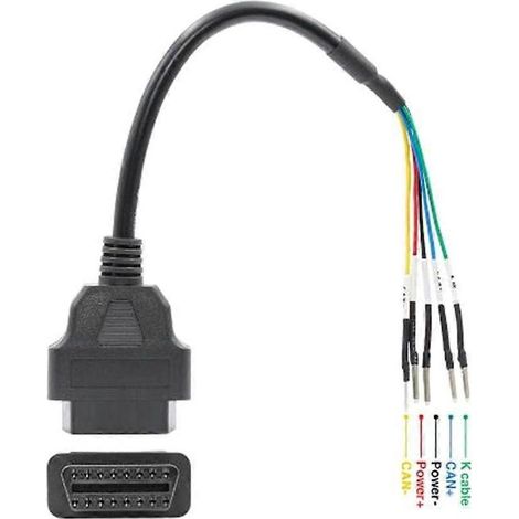16 broches OBD OBD2 femelle K-Line Can Line cavalier testeur connecteur câble diagnostic pour scanner automobile (1/4)