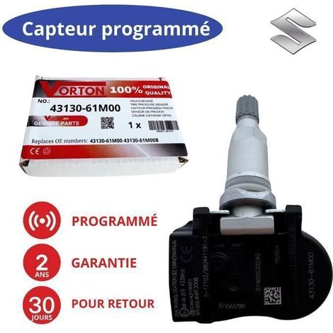 Sensore TPMS preprogrammato 433MHz per SUZUKI Swift Vitara Ignis Baleno Celerio Jimny SX4 S-Cross